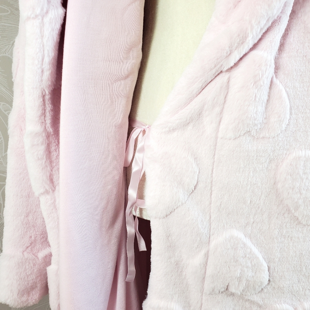 PINK Victoria's Secret Cozy Robe Hearts Print NEW Size XL/XXL - Picture 10 of 12